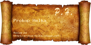 Prokop Helka névjegykártya